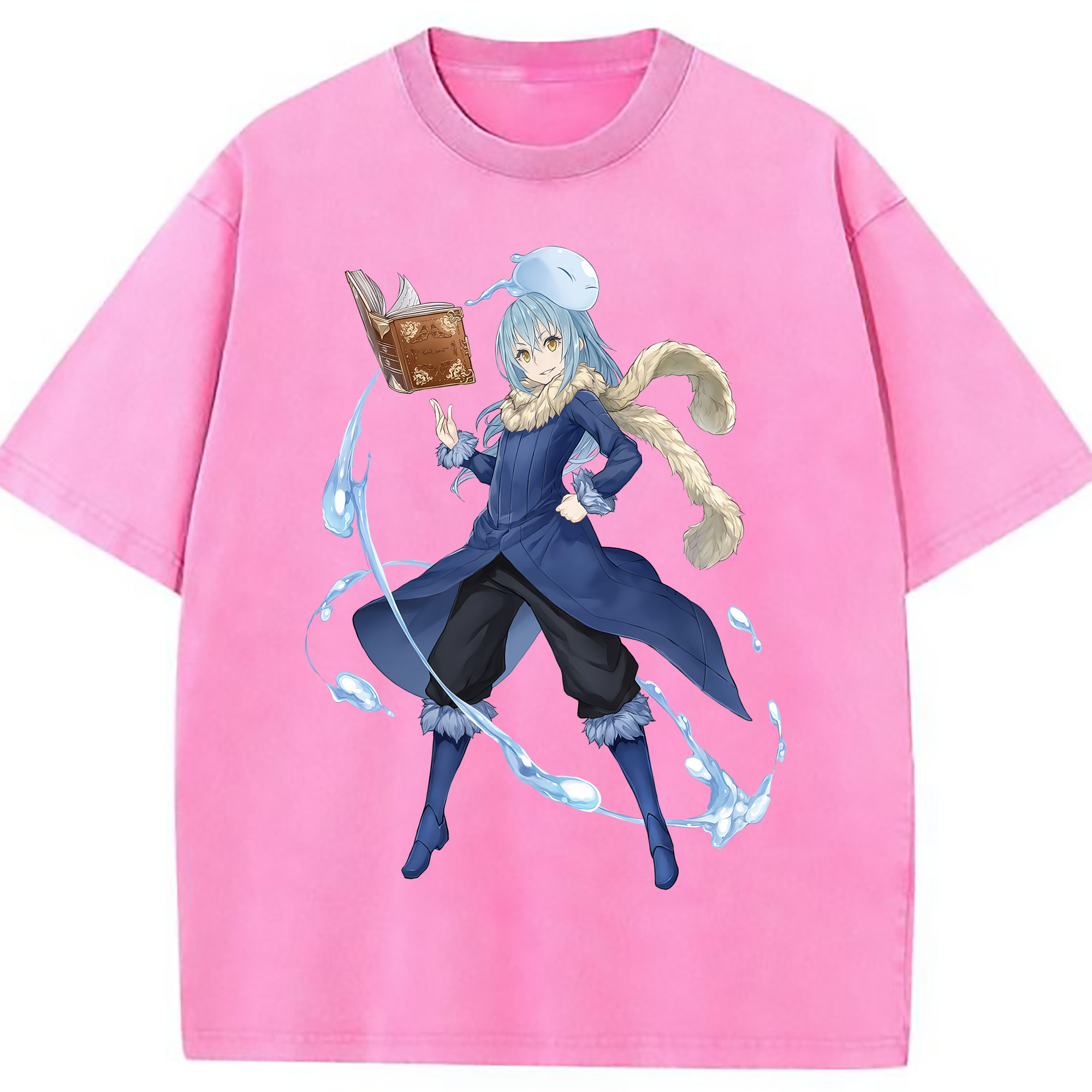 （画像用） 転スラ Regarding Reincarnated to Slime 綿100% ヴィンテージ風 半袖Tシャツ（フロントプリント）